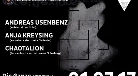 re:flexions - silent series: Anja Kreysing + Andreas Usenbenz + Chaotalion, 1.7.2017, Ganze Bäckerei, Augsburg