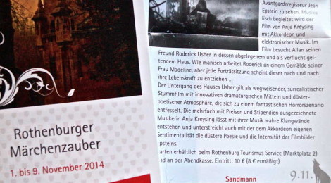 "Der Untergang des Hauses Usher", 8.11.2014, Rothenburg ob der Tauber